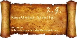 Keszthelyi Gizella névjegykártya